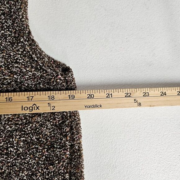 Christopher & Banks Vest Sz S‎ Brown Boucle Full Zip Sweater Classic Preppy EUC - Picture 7 of 11